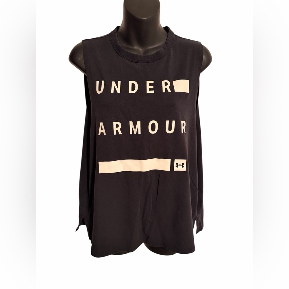 Under Armour Black and White Muscle Tee